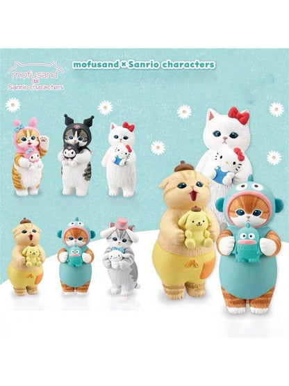 Mofusand Cats x Sanrio Mini Kawaii Figure Set