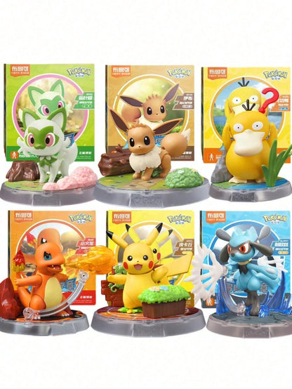 Pokémon Building Block Figurine – 1PC Collectible Model Toy | Pikachu, Eevee, Charizard, Sprigatito, Lucario & More