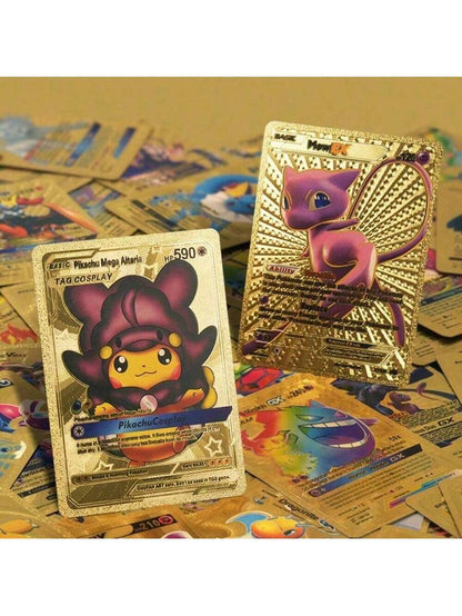 Pokémon Gold Foil Card Set – VMAX/GX/EX (55–110PCS) | Charizard, Pikachu, Arceus