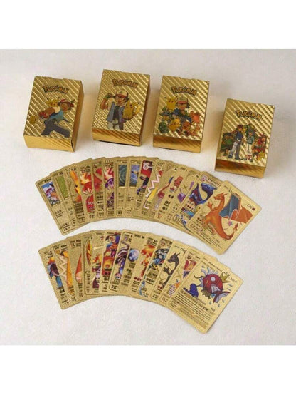 Pokémon Gold Foil Card Set – VMAX/GX/EX (55–110PCS) | Charizard, Pikachu, Arceus