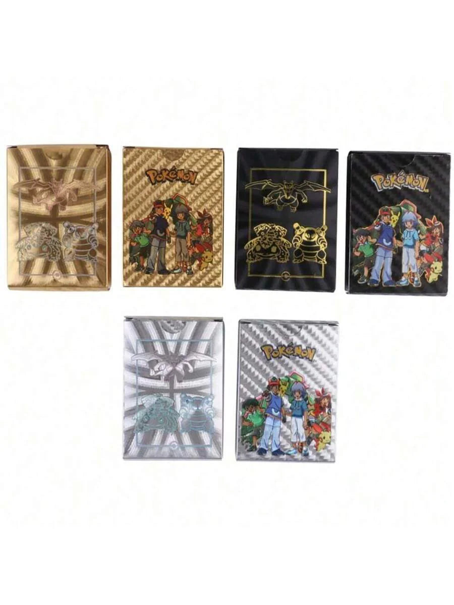 Pokémon Gold Foil Card Set – VMAX/GX/EX (55–110PCS) | Charizard, Pikachu, Arceus