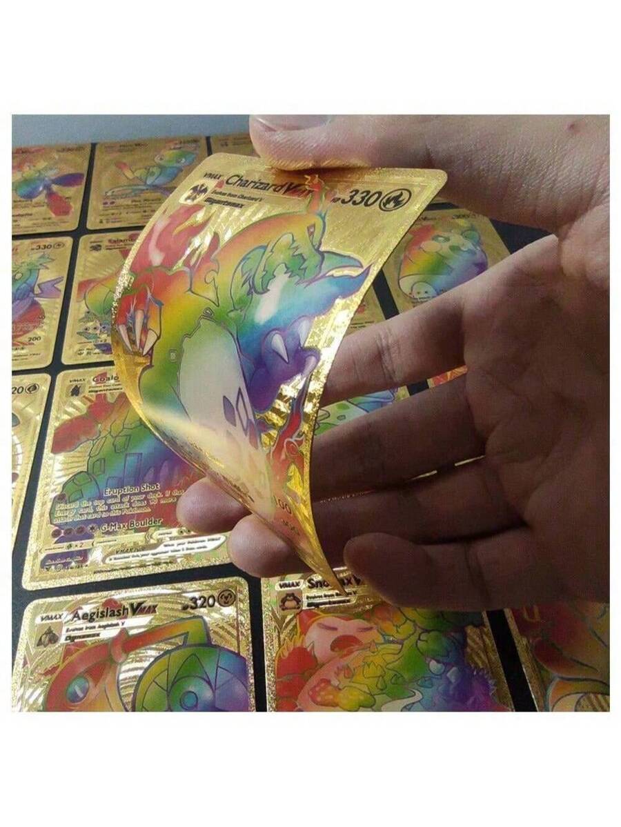 Pokémon Gold Foil Card Set – VMAX/GX/EX (55–110PCS) | Charizard, Pikachu, Arceus