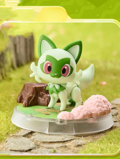 Pokémon Building Block Figurine – 1PC Collectible Model Toy | Pikachu, Eevee, Charizard, Sprigatito, Lucario & More Multicolor Grass Cat