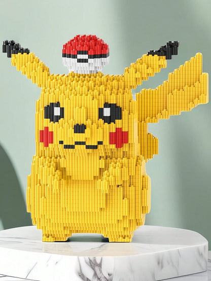 Pokémon Pikachu Diamond Micro Building Blocks – 5210PCS Model Kit | 29cm ABS Puzzle Toy