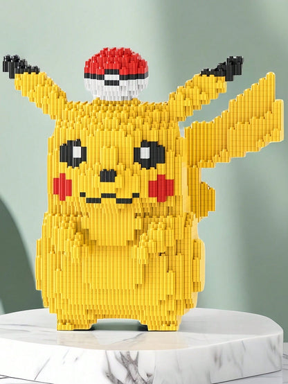 Pokémon Pikachu Diamond Micro Building Blocks – 5210PCS Model Kit | 29cm ABS Puzzle Toy