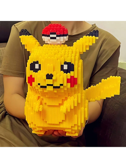 Pokémon Pikachu Diamond Micro Building Blocks – 5210PCS Model Kit | 29cm ABS Puzzle Toy