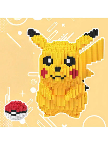 Pokémon Pikachu Diamond Micro Building Blocks – 5210PCS Model Kit | 29cm ABS Puzzle Toy