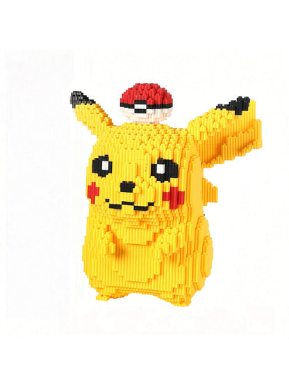 Pokémon Pikachu Diamond Micro Building Blocks – 5210PCS Model Kit | 29cm ABS Puzzle Toy Yellow Pikachu