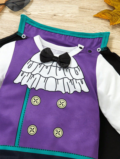 Baby Boys Halloween Vampire Romper & Cape Costume (Age Newborn - 18M)
