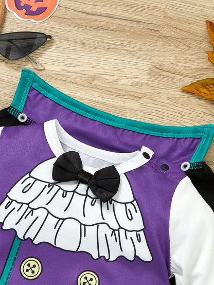 Baby Boys Halloween Vampire Romper & Cape Costume (Age Newborn - 18M)