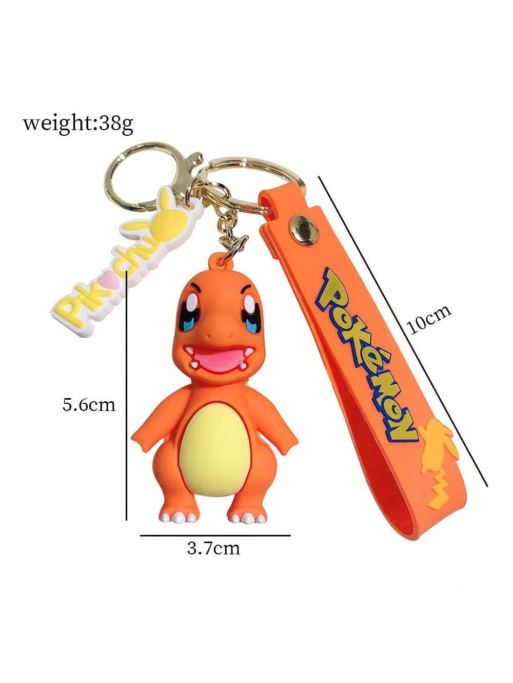 Pokémon Keychain Featuring Pikachu and Bulbasaur Figures