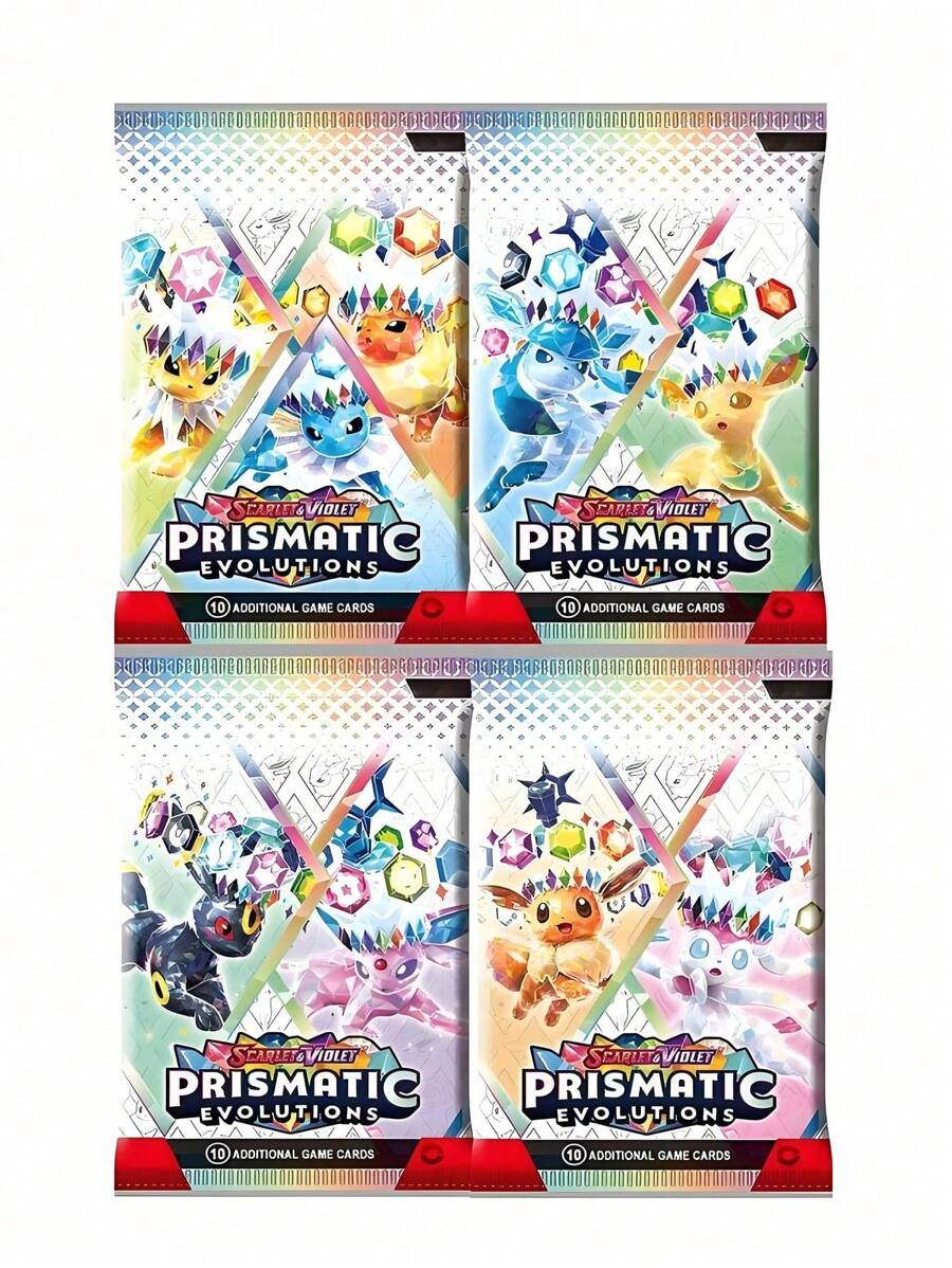 Pokémon TCG: Scarlet & Violet—Prismatic Evolutions Trading Cards Booster Bundle Multicolor Random 4 Packs