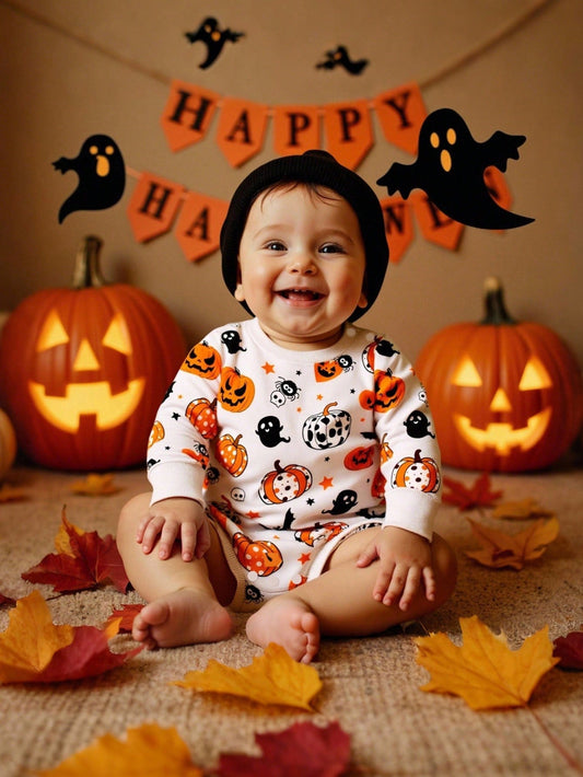 Baby Girls/Boys Halloween Bodysuit (Age Newborn-12M) Multicolor