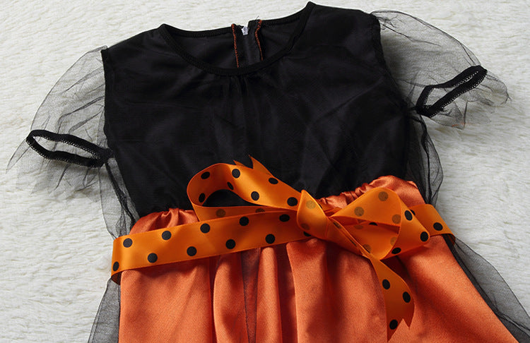 Children's Role-playing Witch Costumes Baby Girls Halloween Costumes Cosplay Costumes Kids Dress Performance Costumes