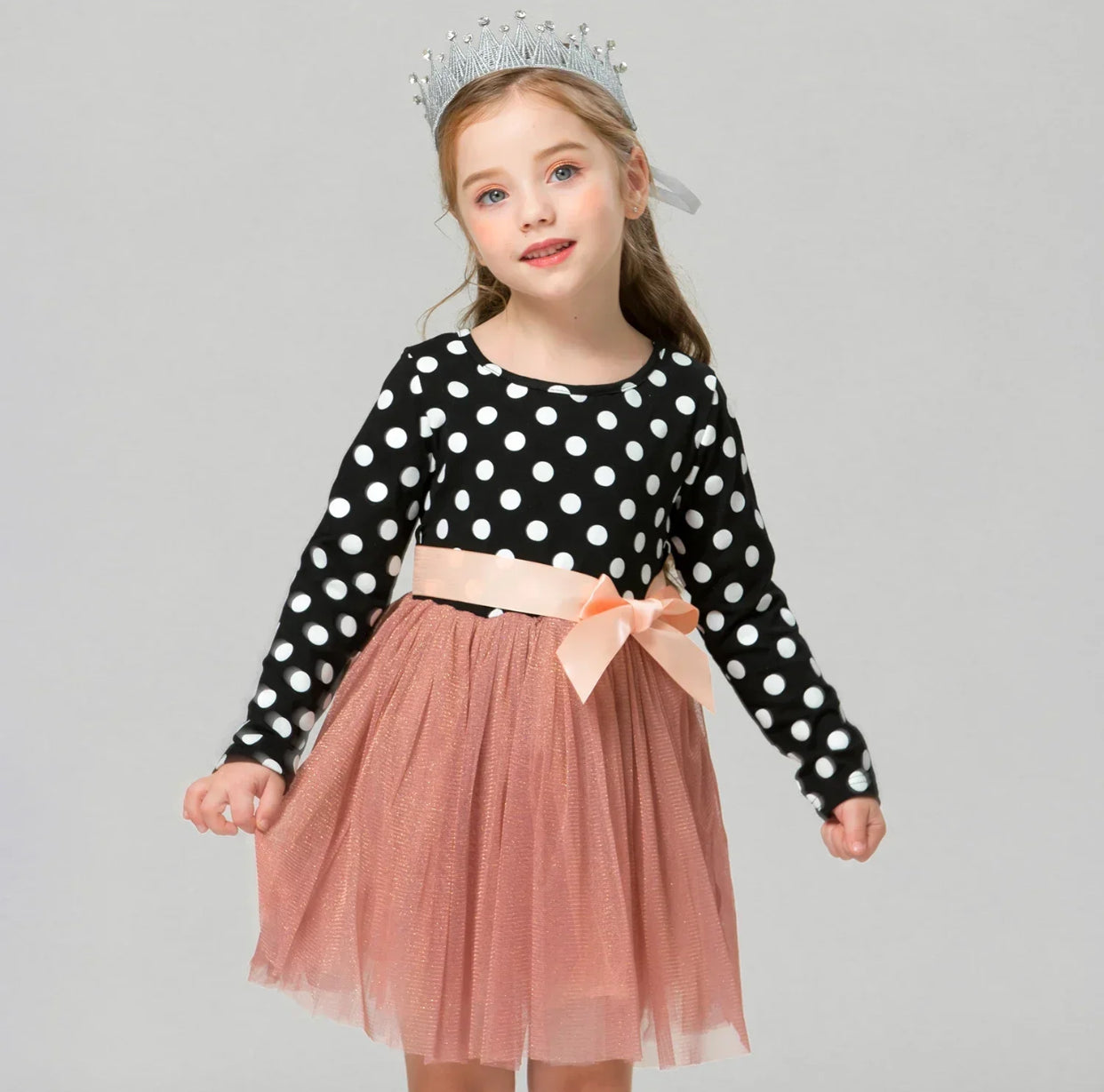 Girls Polka Dot Tulle Dress (Age 3-7YRS)