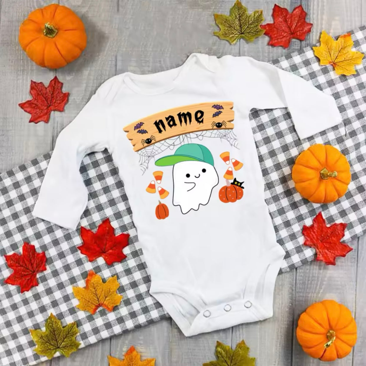 Baby Custom Halloween Bodysuit Personalised (Age 3M-24M)