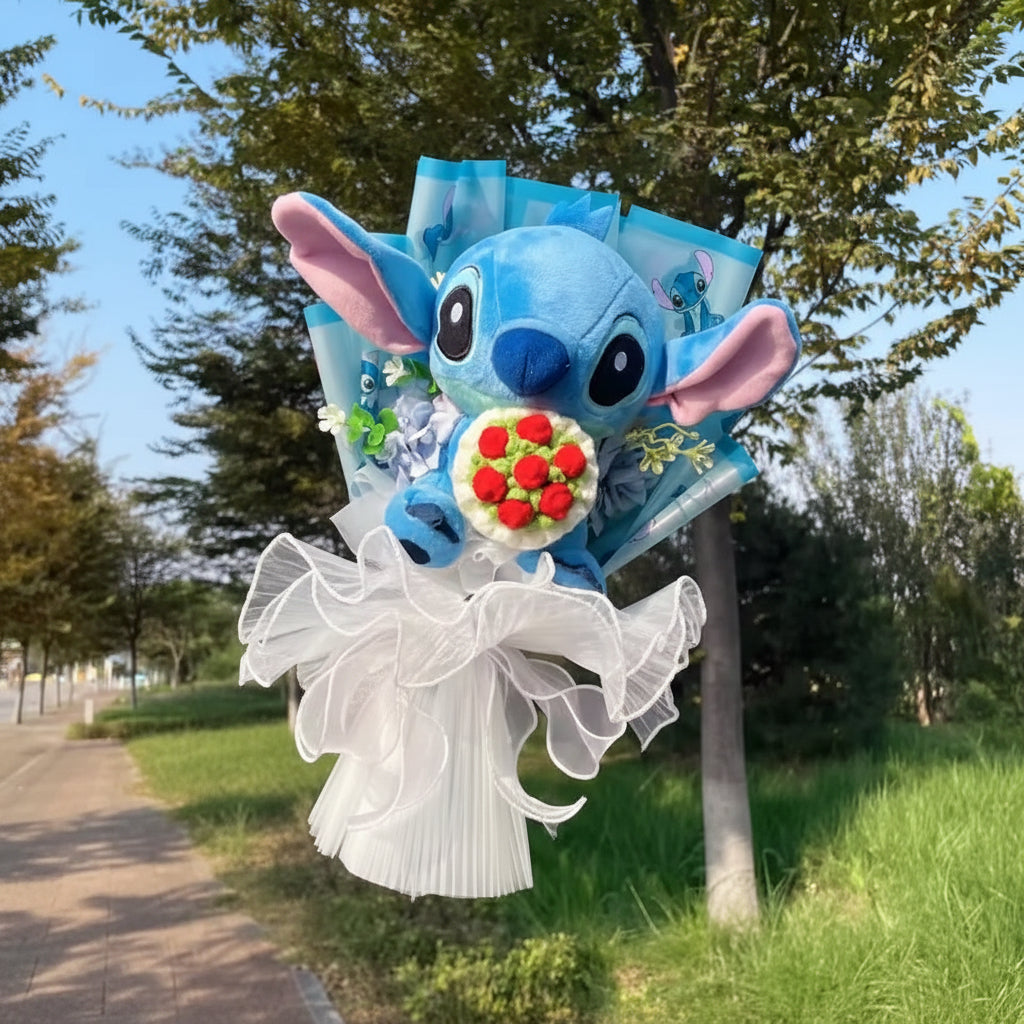 Plush Stitch Flower Bouquet | Cute Plush Gift Bouquet • Valentines Gift (35cm) Multicolor G