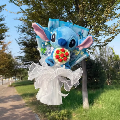 Plush Stitch Flower Bouquet | Cute Plush Gift Bouquet • Valentines Gift (35cm) Multicolor G