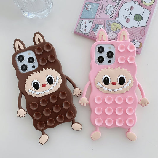 Labubu The Monsters – Phone Cover | Compatible with iPhone 13, 14, 15, 16 Max & Pro | Suction Cup Stress-Relief Design