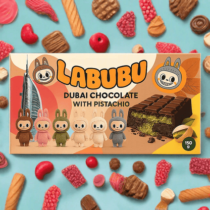 Labubu Dubai Premium Pistachio Chocolate Bar – 150g Gourmet Treat