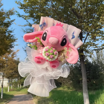 Plush Stitch Flower Bouquet | Cute Plush Gift Bouquet • Valentines Gift (35cm) Multicolor F
