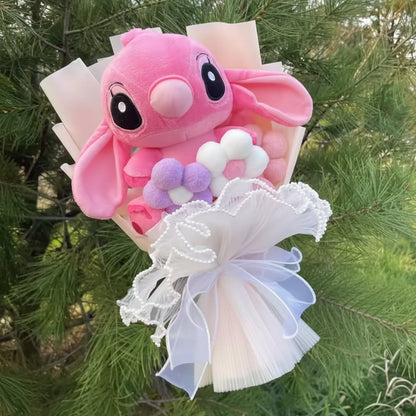 Plush Stitch Flower Bouquet | Cute Plush Gift Bouquet • Valentines Gift (35cm) Multicolor A