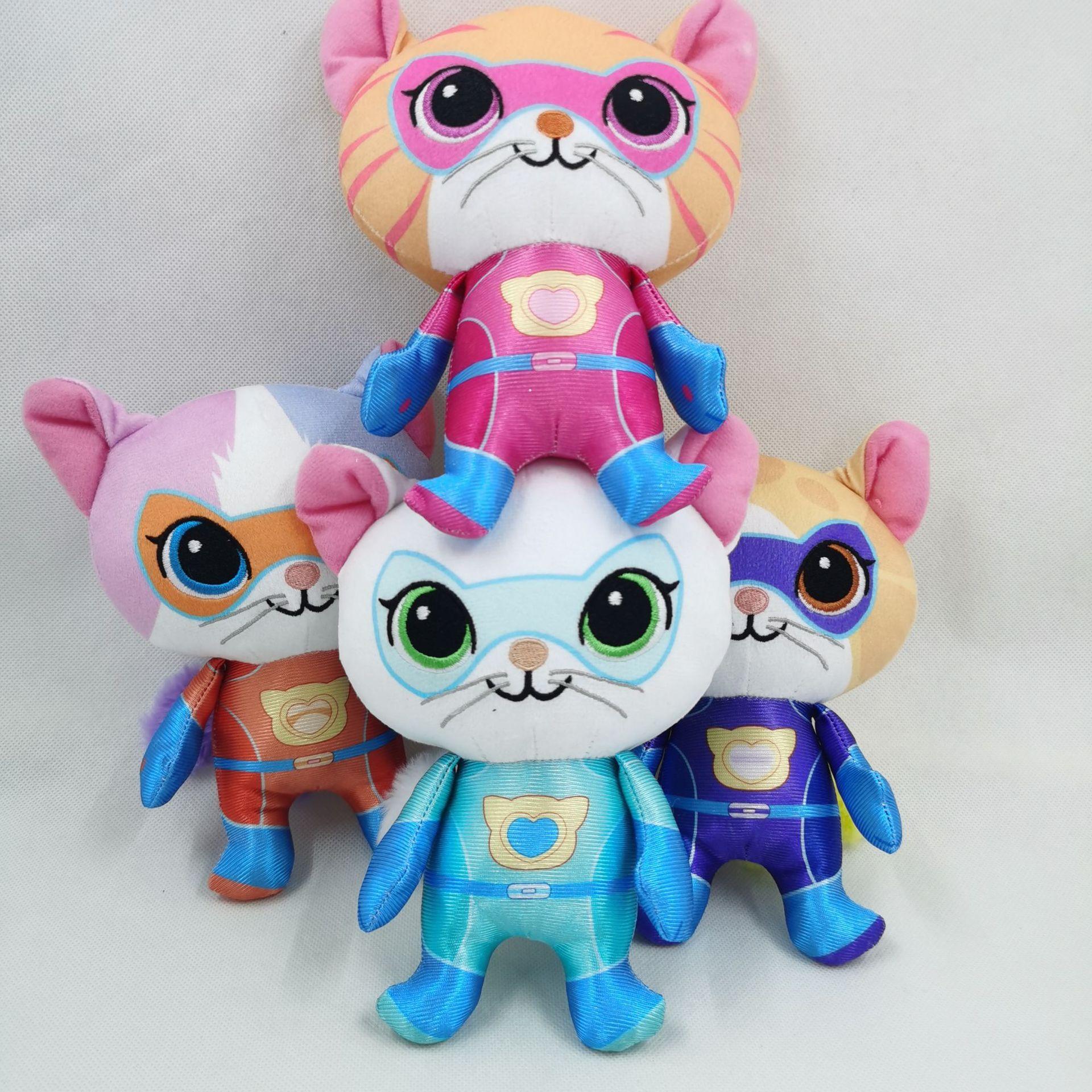 SuperKitties Plush Cat Team â€“ 18cm | Soft Hero Cat Plush Dolls