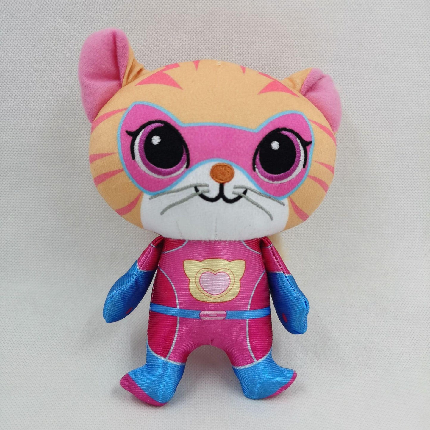 SuperKitties Plush Cat Team â€“ 18cm | Soft Hero Cat Plush Dolls Pink