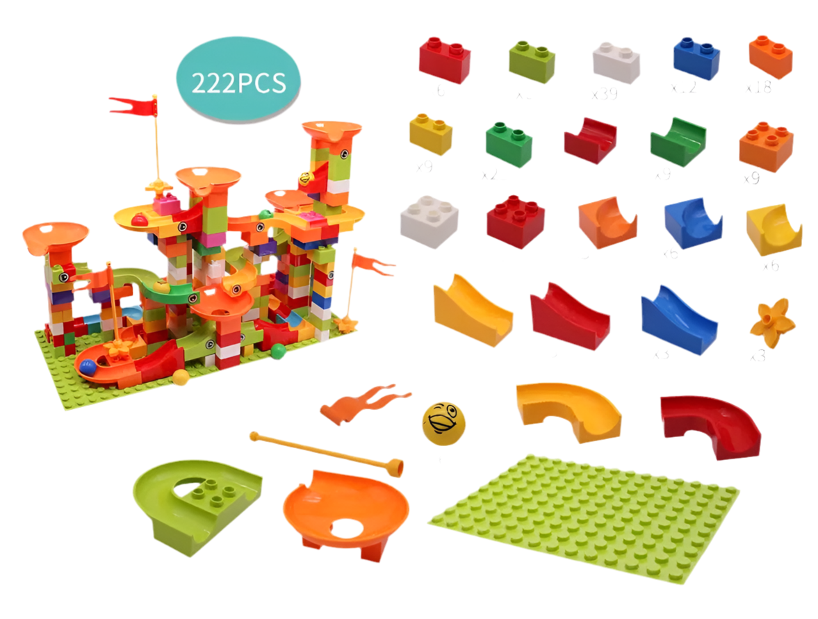 Large DIY Marble Run Track - 74-296 PCS