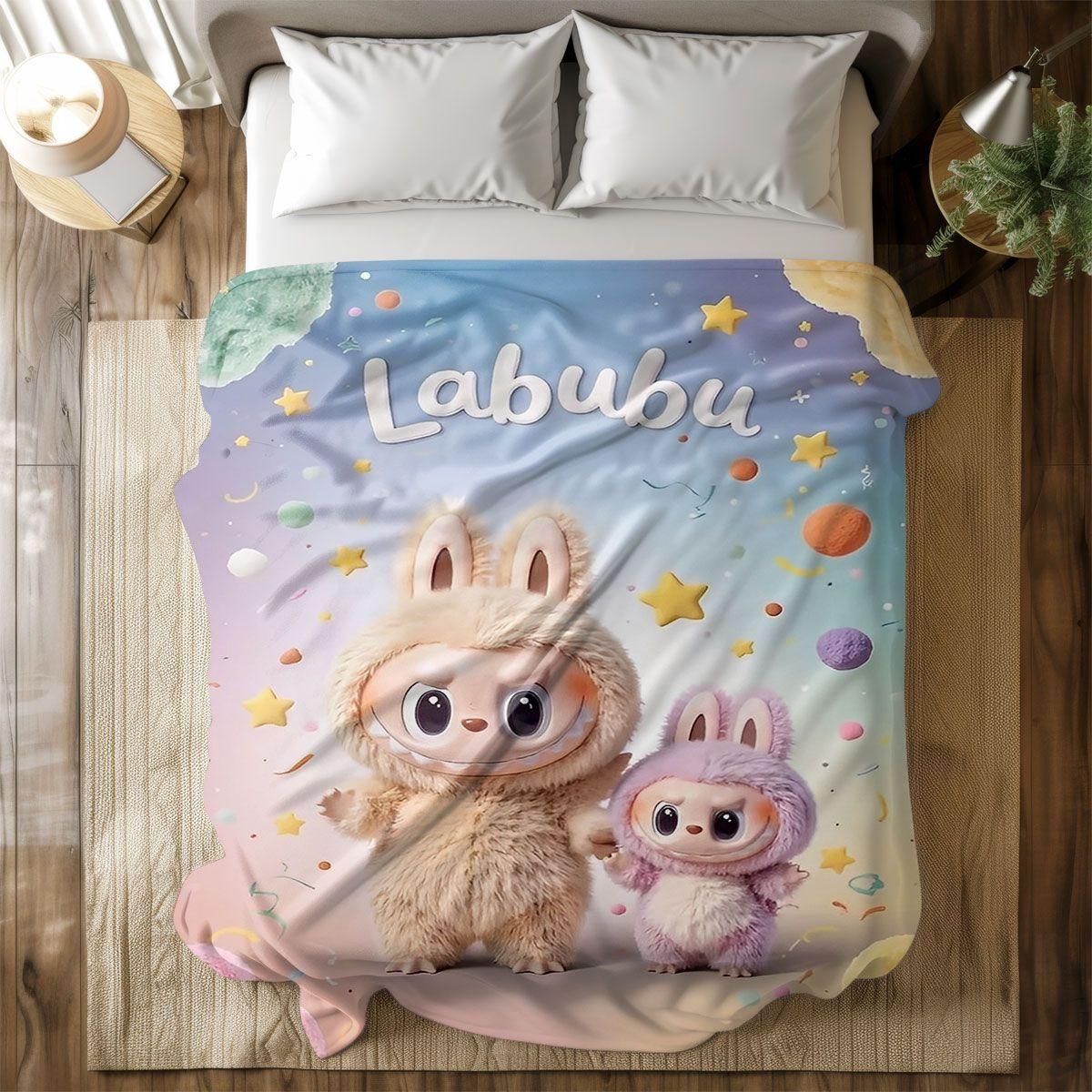 Labubu Flannel Blanket â€“ Cozy All-season Nap Throw | Soft Plushie Pairing