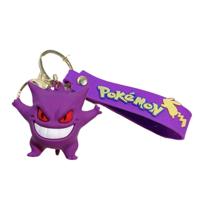 Pokémon Keychain Featuring Pikachu and Bulbasaur Figures Multicolor B