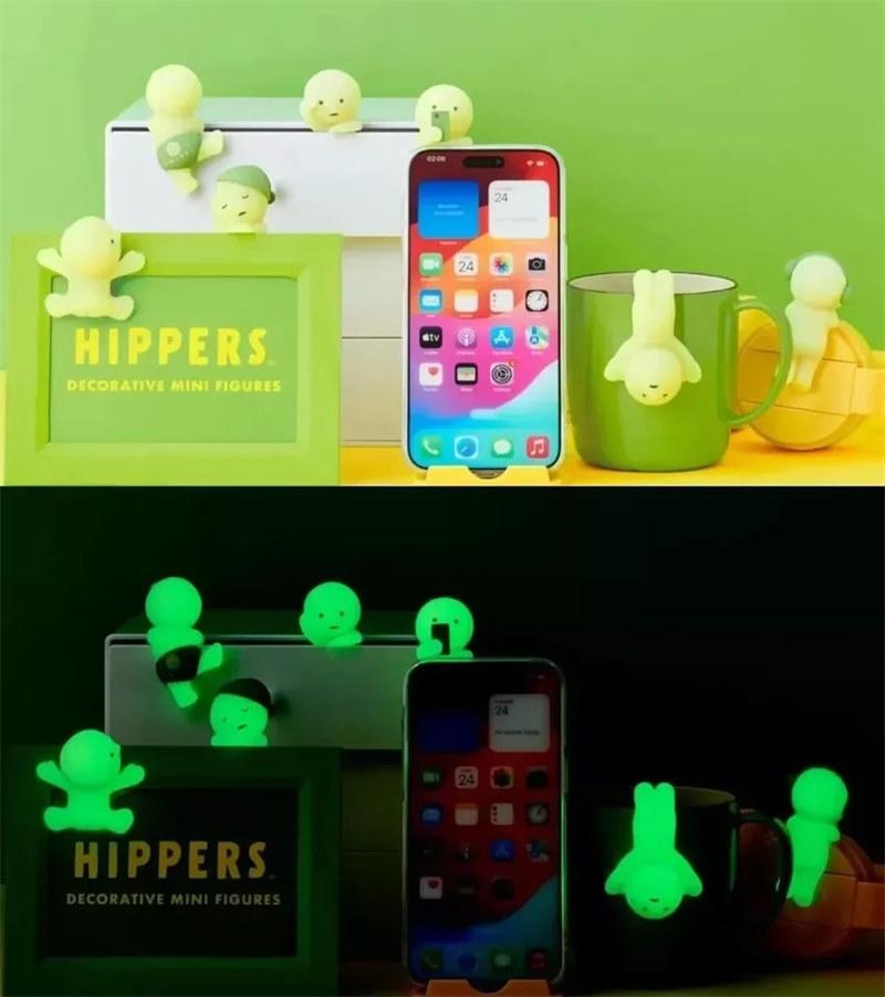 Smiski Hippers Toilet Glow-in-the-Dark â€“ Mini Blind Box Figure | Stick-On Character Toy