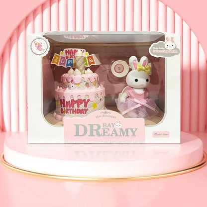 Little Rabbit Dresser Scene Playset – Simulation Modelling Toy Multi Birthday Cake