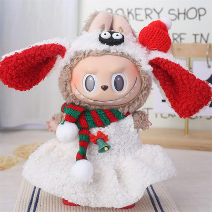Labubu Accessories Clothes Suitable For V1 V2 V3 Labubu Christmas Deer Set Labubu Red Clothing Christmas Fashion Gift