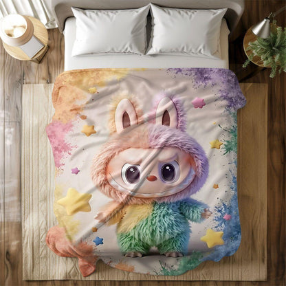 Labubu Flannel Blanket â€“ Cozy All-season Nap Throw | Soft Plushie Pairing