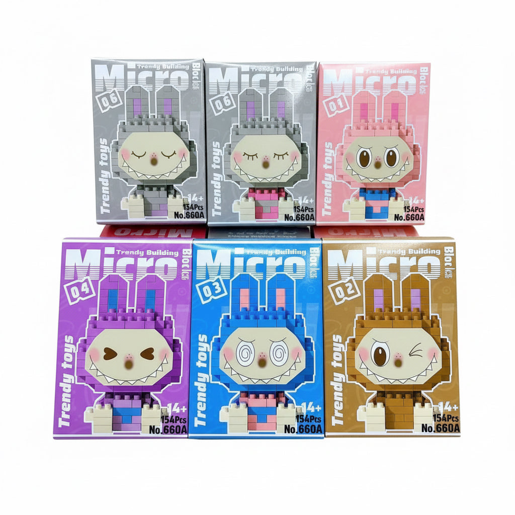 Labubu The Monsters Blind Box Mini Building Blocks â€“ DIY Puzzle Assembly Toy