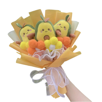 Plush Bubble Tea Avocado Flower Gift Bouquet
