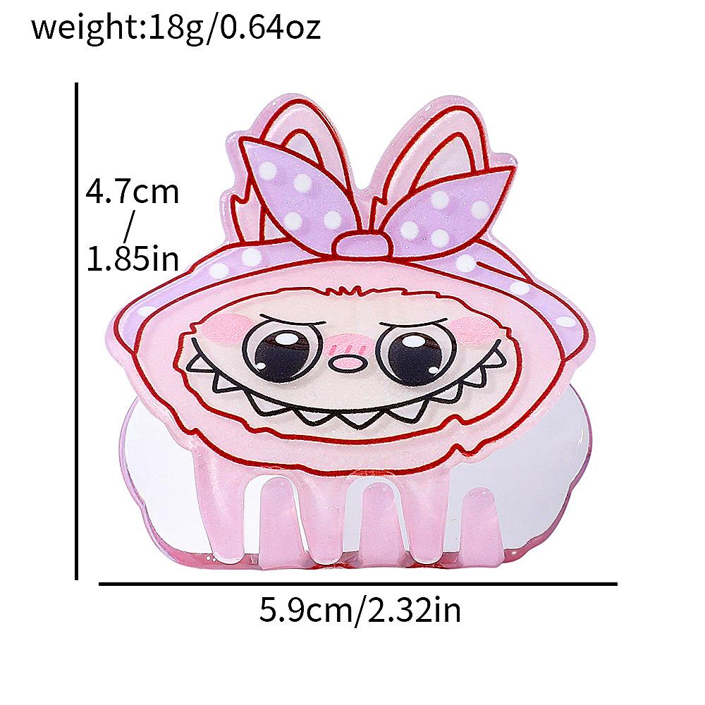 Labubu Acrylic Hair Claw Clip | Cute Cartoon Claw Clamp