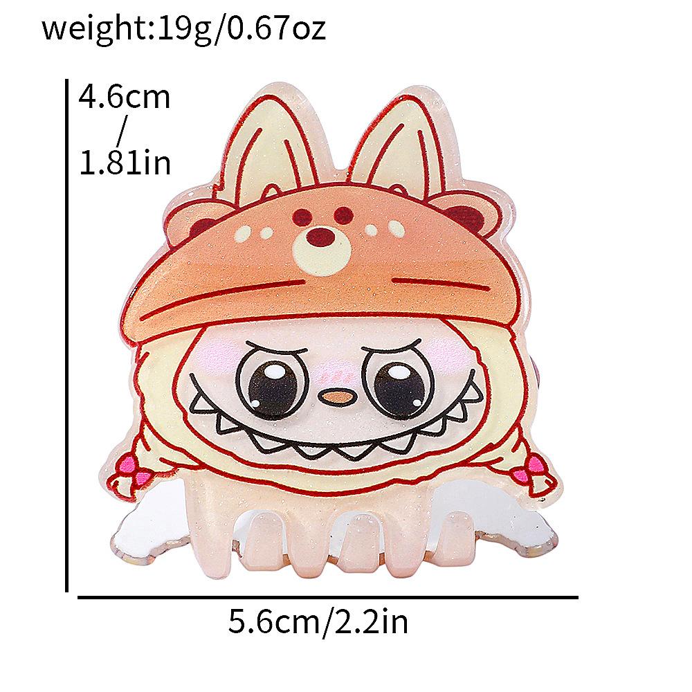 Labubu Acrylic Hair Claw Clip | Cute Cartoon Claw Clamp