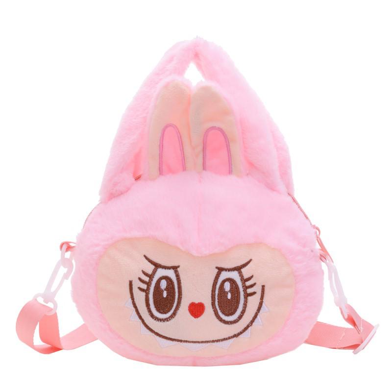 Labubu Kids Plush Crossbody Bag | Cute Mini Cartoon Shoulder Bag • Soft Plush Purse for Children