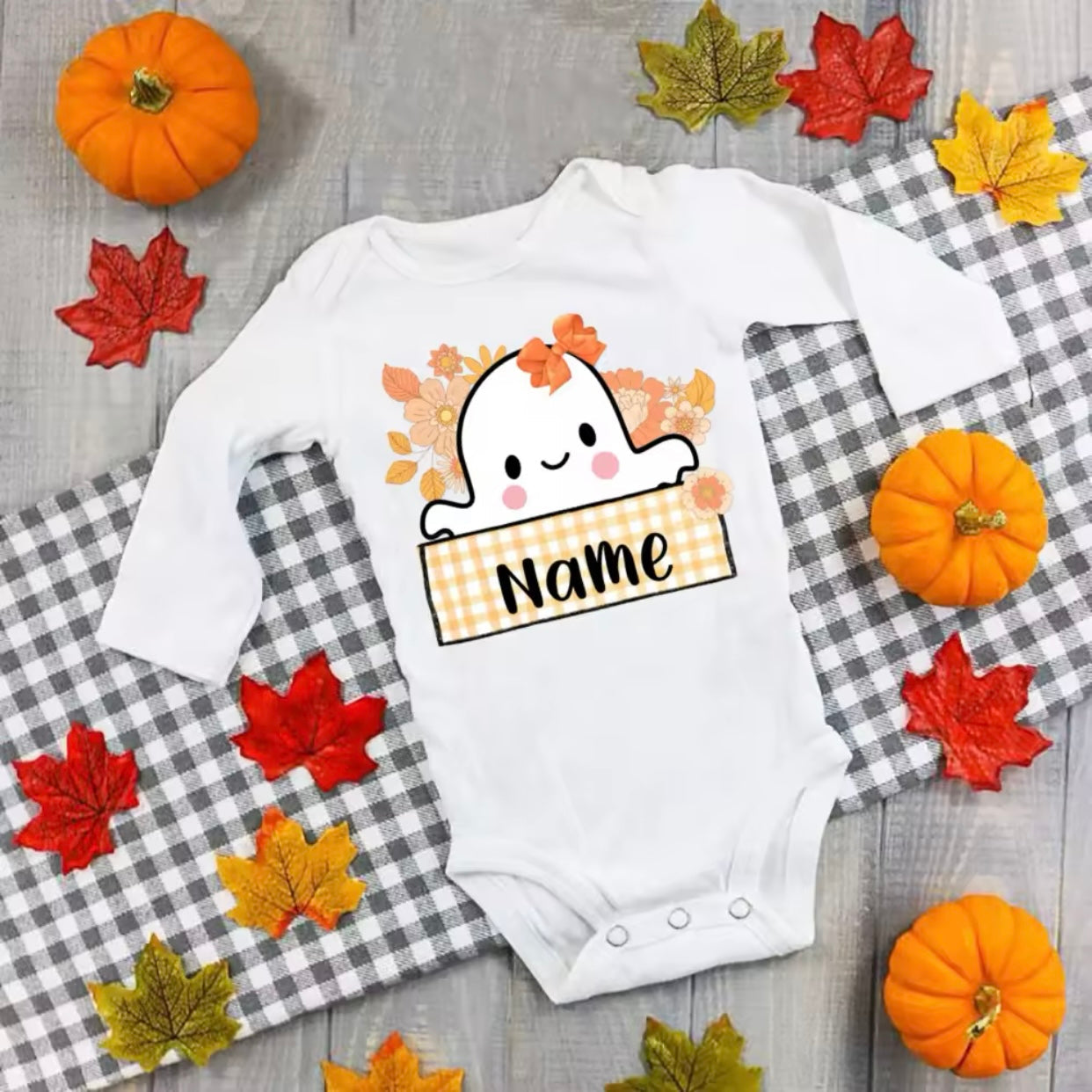 Baby Custom Halloween Bodysuit Personalised (Age 3M-24M)