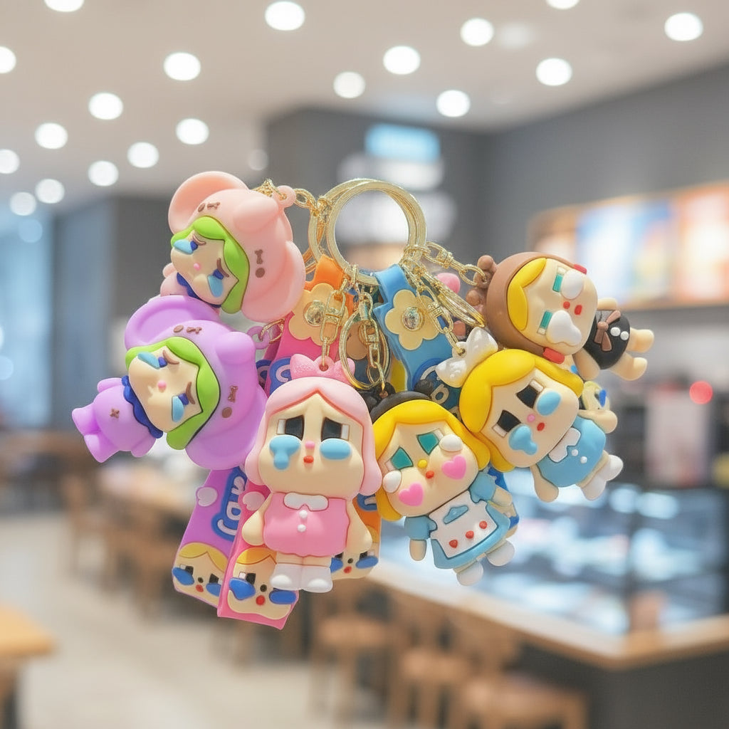 POP MART Crybaby Plush Keychain â€“ 6.5cm Soft Character Clip