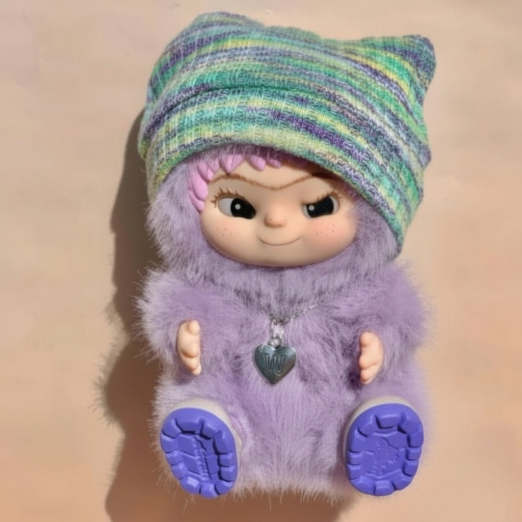 WAKUKU Trendy Party Blind Box â€“ 15cm Plush Figurine Doll | Themed Character Keychain Multicolor E