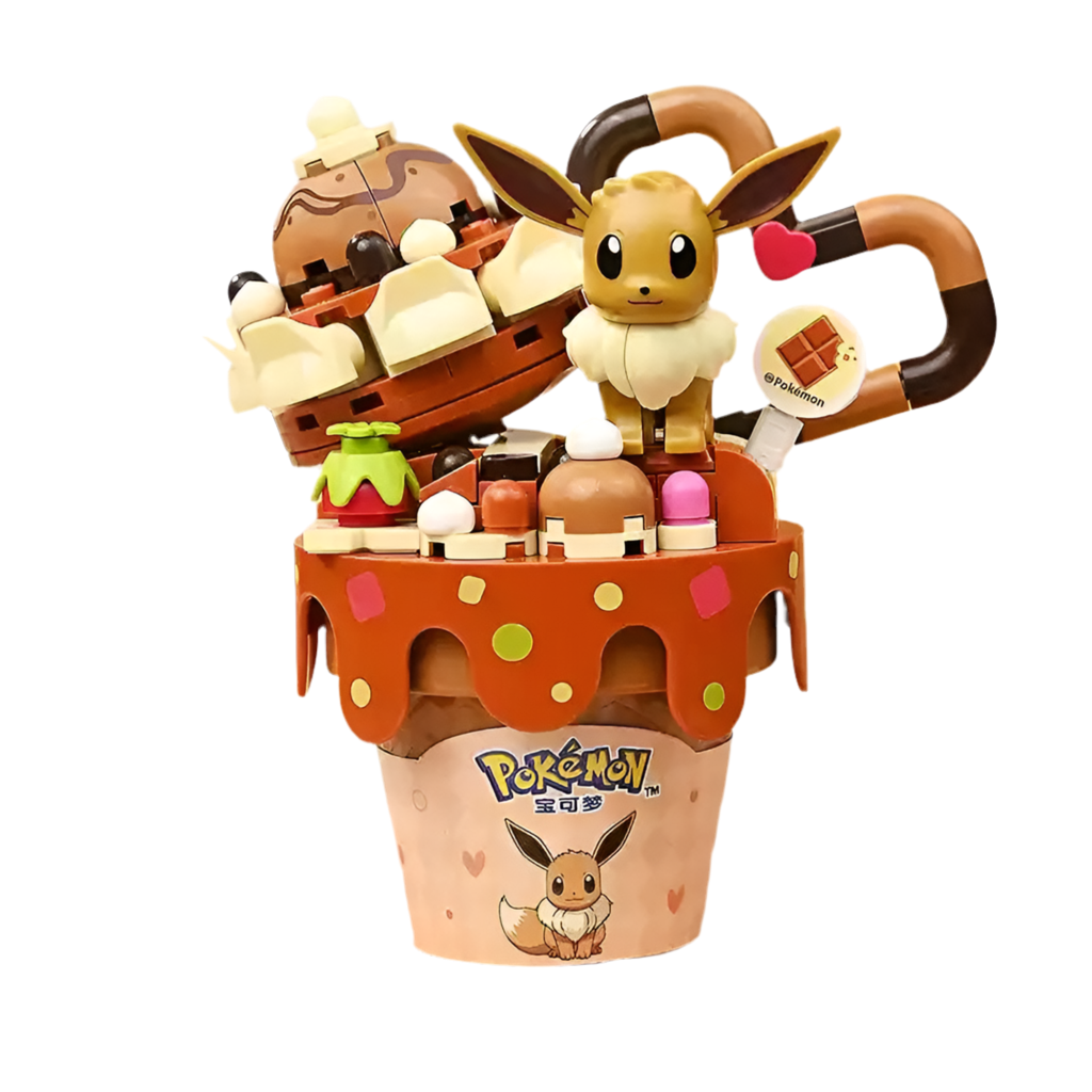 Pokémon Ice Cream Cone Building Block Toys Pikachu Jigglypuff Eevee F