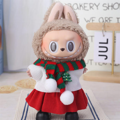 Labubu Accessories Clothes Suitable For V1 V2 V3 Labubu Christmas Deer Set Labubu Red Clothing Christmas Fashion Gift