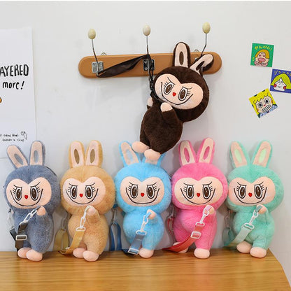 Labubu Party Rag Doll Bag Soft Girl Daily Versatile Messenger Bag Plush Rabbit Doll Bag