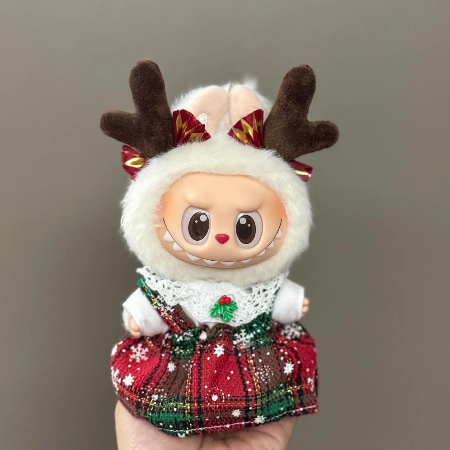 Labubu Accessories Clothes Suitable For V1 V2 V3 Labubu Christmas Deer Set Labubu Red Clothing Christmas Fashion Gift
