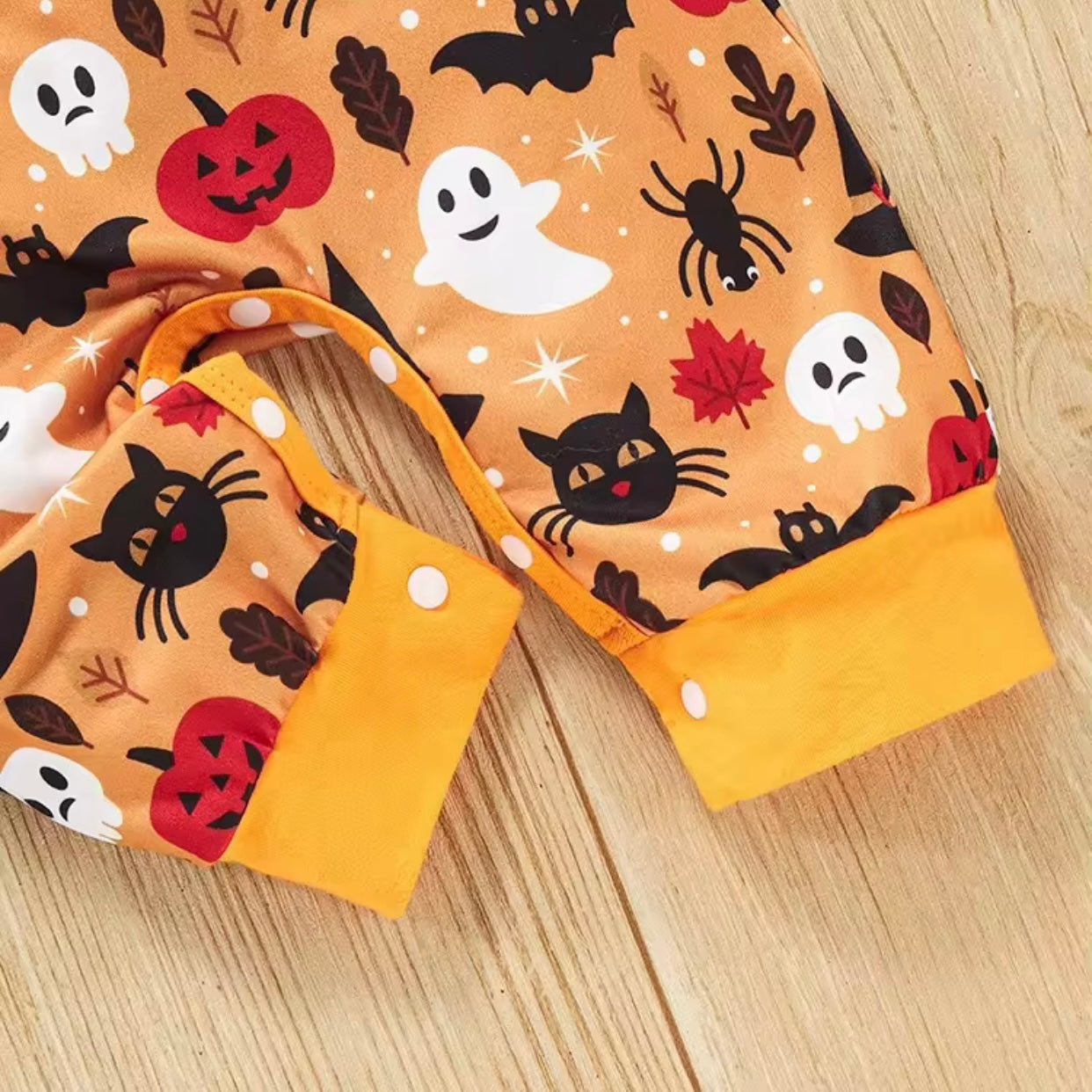 Baby Orange Halloween Romper (Age Newborn - 18M)