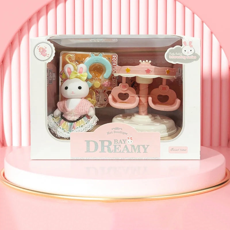 Little Rabbit Dresser Scene Playset – Simulation Modelling Toy Multi Swing