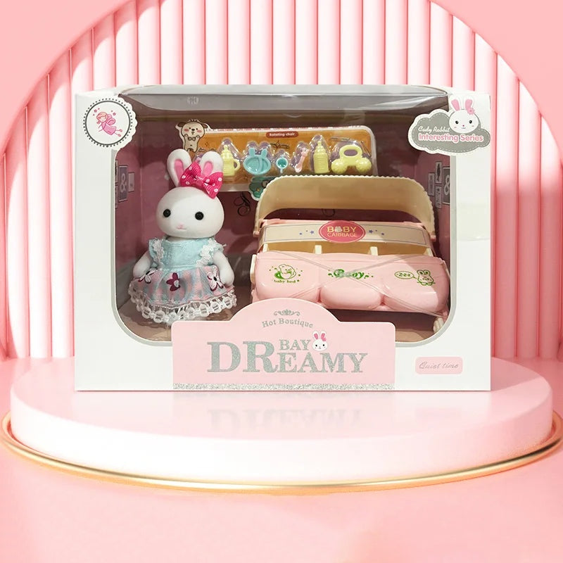 Little Rabbit Dresser Scene Playset – Simulation Modelling Toy Multi Stroller